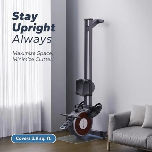 Merach Magnetic Rower Machine for Home with LCD Monitor